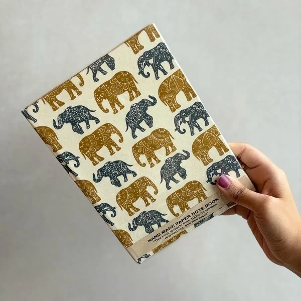 Golden Herd, Gold elephant herd print