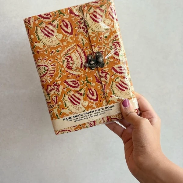 Amber Paisley, Orange/rust with cream paisley
