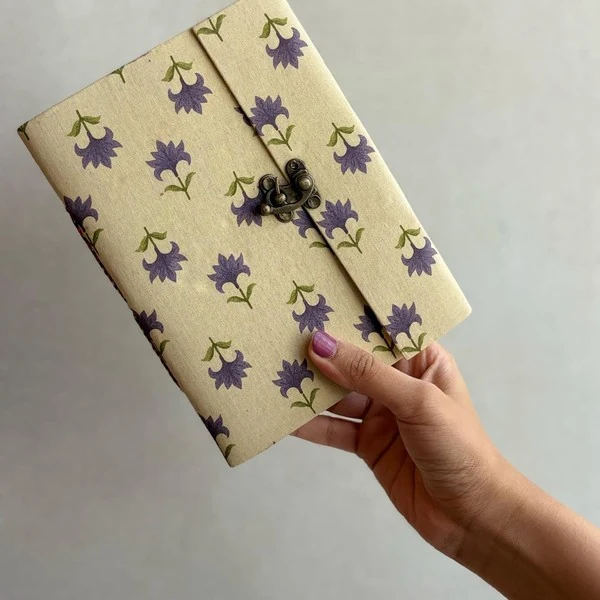 Cream Paisley, Cream/tan with purple floral